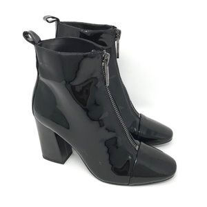 Kendall + Kylie Raquel Patent Leather Black Boots Size 7.5